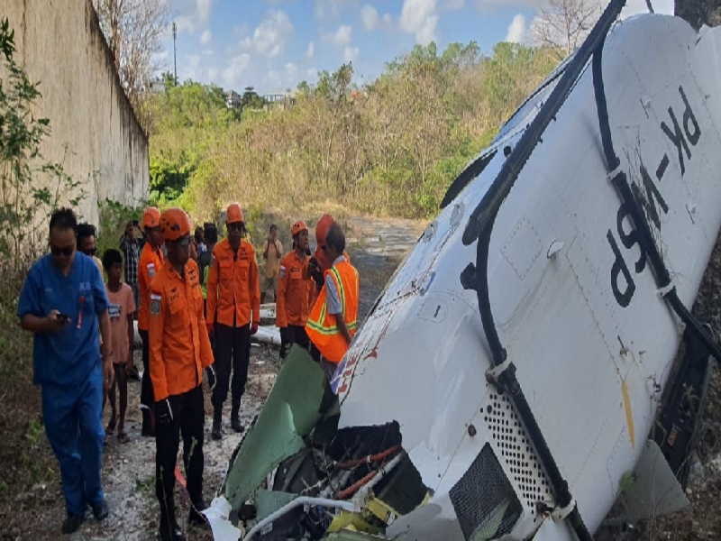 Kecelakaan Helikopter di Pecatu Bali